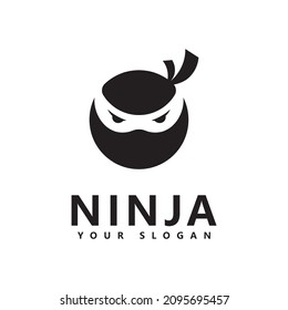 Ninja logo icon vector illustration 