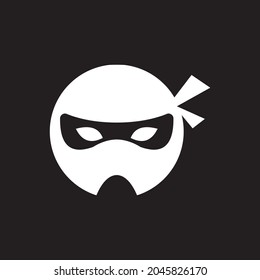 ninja logo icon vector image , head ninja  logo design template inspiration vector image