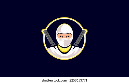 Ninja Logo Mascot Character Illustration