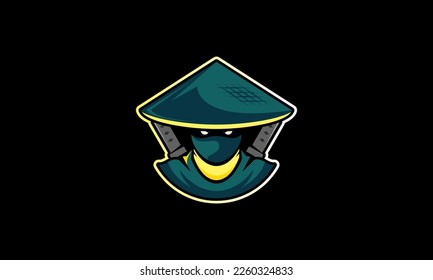 Ninja Logo Mascot Character Illustration