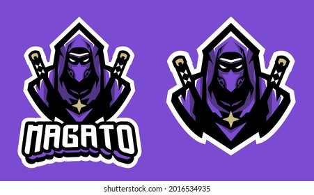 Ninja logo mascot esport or sport team