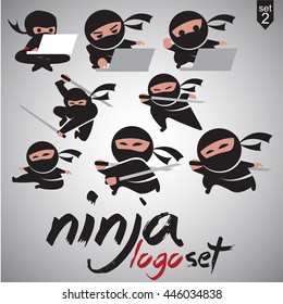 ninja logo set 