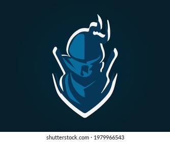 Ninja logo set vector illustrations for logo, design element or any other purpose.