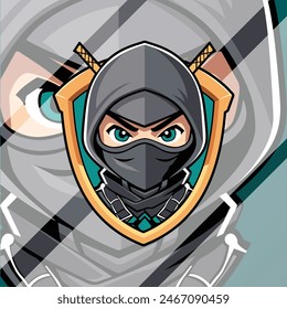 Ninja Logo Template For Gaming Design