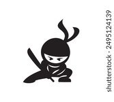 Ninja logo vector can be used as a symbol or logo for communities and also companies