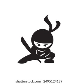 Ninja logo vector can be used as a symbol or logo for communities and also companies