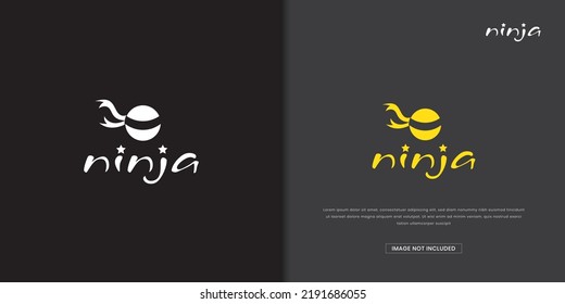 ninja logo vector design template