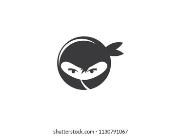 Ninja logo vector icon template