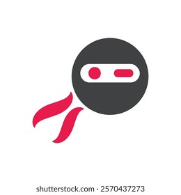 Ninja Logo Vector Icon Template Illustration