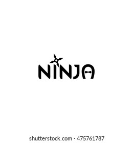 ninja logo, ninja word vector.