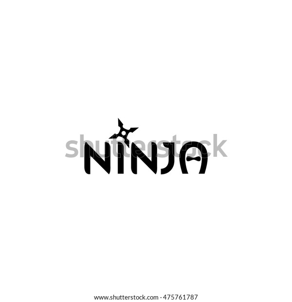 Ninja Logo Ninja Word Vector Stock Vector (Royalty Free) 475761787 ...