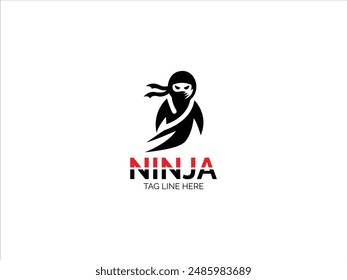 Ninja-Logo, Ninja-Logo Vektorgrafik Design