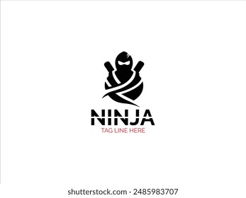 Ninja logo,ninja logo vector design