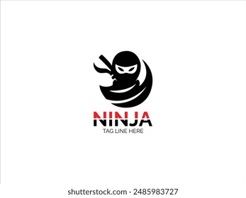 Ninja-Logo, Ninja-Logo Vektorgrafik Design