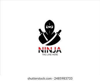Ninja logo,ninja logo vector design