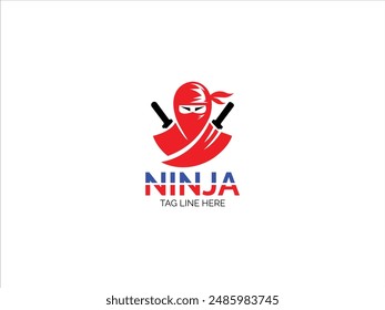 Ninja logo,ninja logo vector design