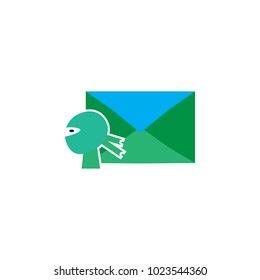 Ninja Mail Logo Icon Design