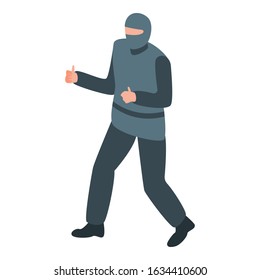 Ninja man icon. Isometric of ninja man vector icon for web design isolated on white background