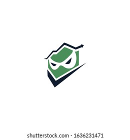 Ninja management logo design, Trade Bull Chart, financial logos. Business analysis.	