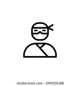ninja martial vector line icon
