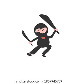 Ninja mascot character icon vector illustration design