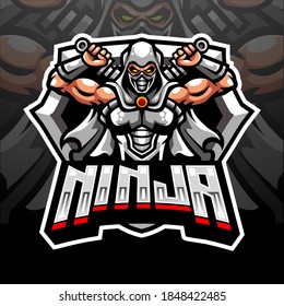 Ninja mascot.  esport logo design