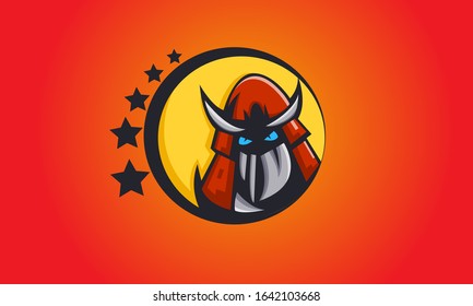 Ninja mascot gaming logo design vector with modern illustration concept style for badge, emblem, sticker and t shirt printing. Angry Assassin illustration for sport team.