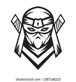 ninja mascot logo design illusration concept