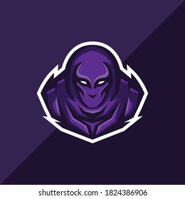 ninja mascot logo esport gaming. assasin mascot logo illustration.