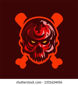 Ninja mascot logo gaming vector template