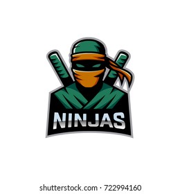 Ninja Mascot Logo Vector