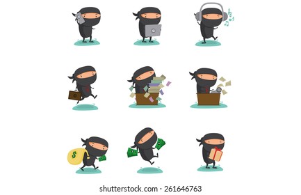 Ninja Mascot Set 