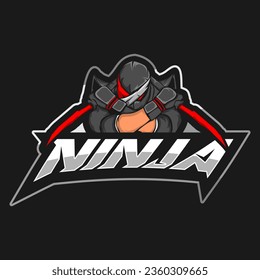 Ninja Mascot Sport Logo Vector Template