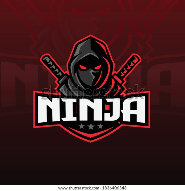 Ninja Mascot Team Esport Logo Design Stock Vector (Royalty Free ...