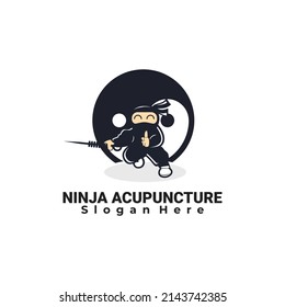 Ninja Needles Acupuncture Logo Design Inspiration