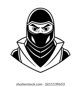 ninja on the white background