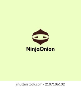 Ninja-Zwiebel, einfaches, schlaues Logo