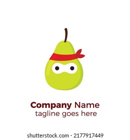 ninja pear professional simple vector logo design template