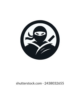 ninja profile logo vector illustration template design