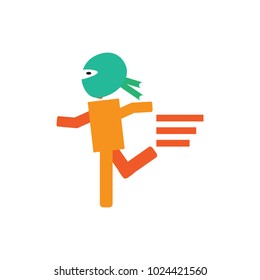 Ninja Run Logo Icon Design