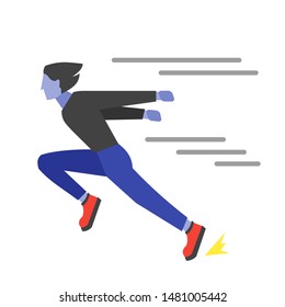 Ninja runner vector Logo icon element and design. A sport and espionage concept element. Can be used for web and mobile development. Suitable for Info-graphic svg