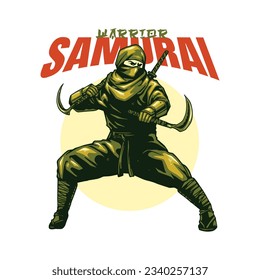 ninja samurai with sword artwork