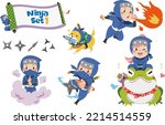 Ninja set 1 using various ninjutsu