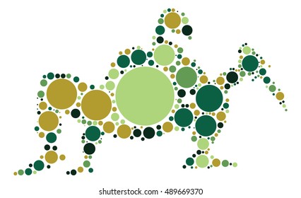 Ninja shape vector design by color point