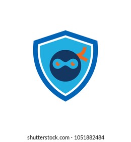 Ninja Shield Logo Icon Design