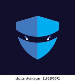 ninja shield logo icon vector template