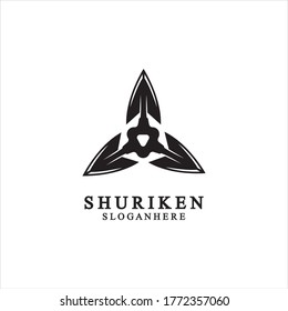 ninja shuriken black solid icon modern design, isolated on white background. flat style for graphic design template. suitable for logo, web, UI, mobile app. vector illustration