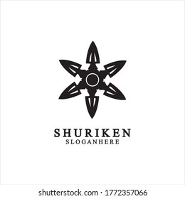 Ninja shuriken schwarz solide Symbol modernes Design, einzeln auf weißem Hintergrund. flacher Stil für Grafikdesign-Vorlage. geeignet für Logo, Web, UI, mobile App. Vektorgrafik