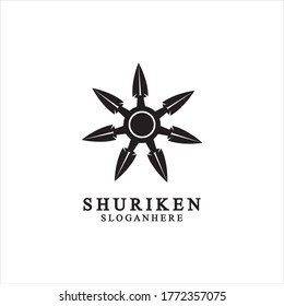 ninja shuriken black solid icon modern design, isolated on white background. flat style for graphic design template. suitable for logo, web, UI, mobile app. vector illustration