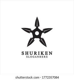 ninja shuriken negro sólido icono moderno diseño, aislado en fondo blanco. estilo plano para la plantilla de diseño gráfico. adecuado para logotipo, web, UI, aplicación móvil. ilustración vectorial